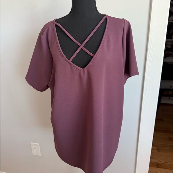 Gilli Tops - Gilli purple Criss-Cross Blouse